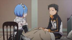 Кадр из аниме Re:Zero. Жизнь с нуля в альтернативном мире: Снежные воспоминания